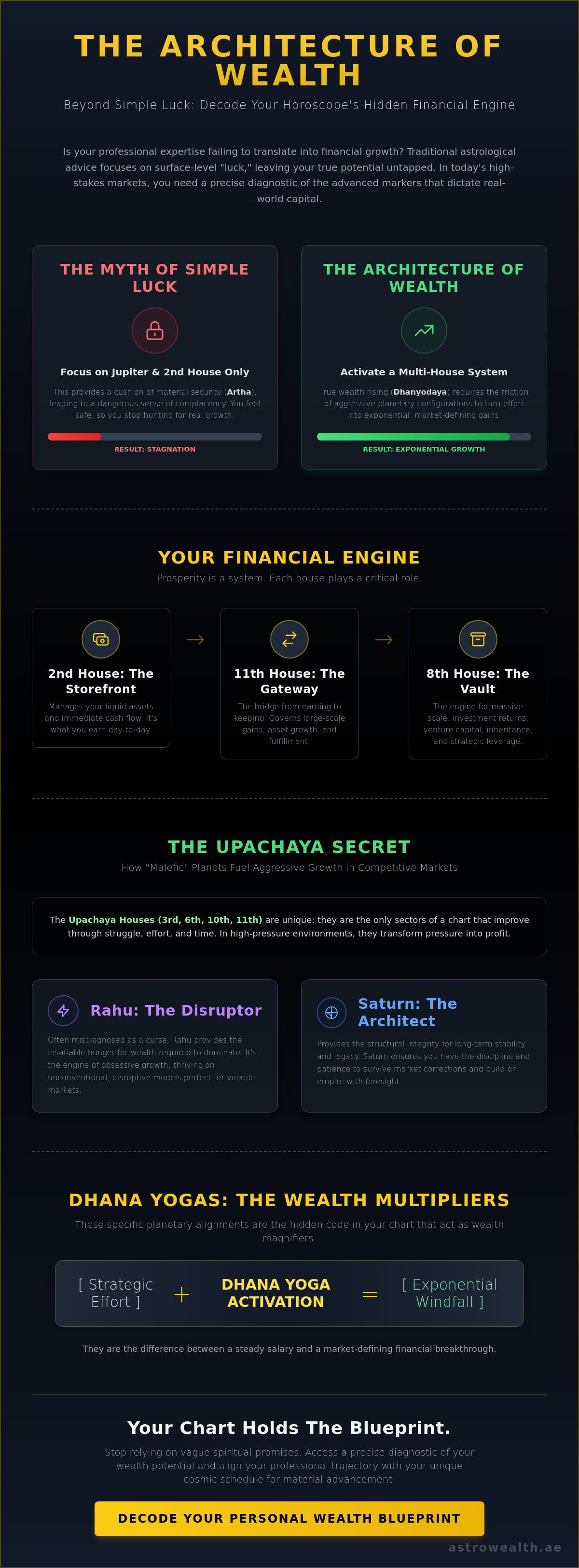 Hidden wealth indicators in horoscope
